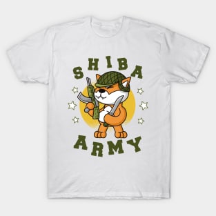 Shiba Army Shiba Inu Coin Meme Gift Idea T-Shirt